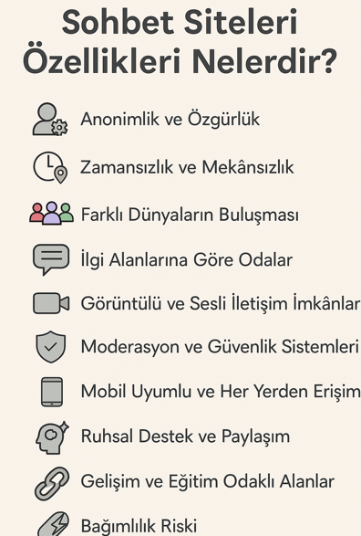 Sohbet Siteleri Özellikleri Nelerdir